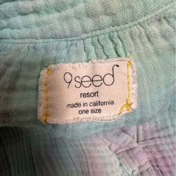 9seed TUNISIA short sleeve caftan in lightweight gauze tie dye one size - Picture 4 of 4